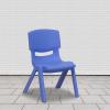 Flash Furniture Whitney 2 Pack Green Plastic Stackable School Chair with 10.5” Seat Height(Blue)
