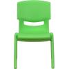 Flash Furniture Whitney 2 Pack Green Plastic Stackable School Chair with 10.5” Seat Height(Green)