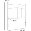 Flash Furniture Woodstock Decorative Black Metal Queen Size Open Slat Headboard with Round Posts(White)