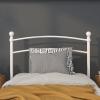 Flash Furniture Woodstock Decorative Black Metal Queen Size Open Slat Headboard with Round Posts(White)