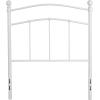 Flash Furniture Woodstock Decorative Black Metal Queen Size Open Slat Headboard with Round Posts(White)