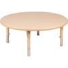 Flash Furniture Wren 45″ Round Natural Plastic Height AdjusTable with Rounded Safety Corners Activity Table with Rounded Safety Corners(Natural)