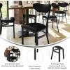 Flash Furniture Wright Commercial Grade Dining Chair – Natural Birch Finish Solid Wood Seat and Boomerang Back – 500 LB. Capacity Black Steel Frame(Black Vinyl Back/Black Vinyl Seat)