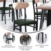 Flash Furniture Wright Commercial Grade Dining Chair – Natural Birch Finish Solid Wood Seat and Boomerang Back – 500 LB. Capacity Black Steel Frame(Natural Birch Wood Back/Green Vinyl Seat)