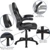 Flash Furniture X10 High-Back LeatherSoft Racing Style Gaming Chair with Flip-Up Arms, Ergonomic Padded Swivel Computer Chair, Red/Black(Black)