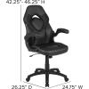 Flash Furniture X10 High-Back LeatherSoft Racing Style Gaming Chair with Flip-Up Arms, Ergonomic Padded Swivel Computer Chair, Red/Black(Black)