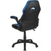 Flash Furniture X10 High-Back LeatherSoft Racing Style Gaming Chair with Flip-Up Arms, Ergonomic Padded Swivel Computer Chair, Red/Black(Blue)