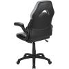 Flash Furniture X10 High-Back LeatherSoft Racing Style Gaming Chair with Flip-Up Arms, Ergonomic Padded Swivel Computer Chair, Red/Black(Grey)