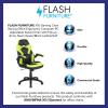 Flash Furniture X10 High-Back LeatherSoft Racing Style Gaming Chair with Flip-Up Arms, Ergonomic Padded Swivel Computer Chair, Red/Black(Neon Green)