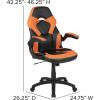 Flash Furniture X10 High-Back LeatherSoft Racing Style Gaming Chair with Flip-Up Arms, Ergonomic Padded Swivel Computer Chair, Red/Black(Orange)