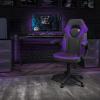 Flash Furniture X10 High-Back LeatherSoft Racing Style Gaming Chair with Flip-Up Arms, Ergonomic Padded Swivel Computer Chair, Red/Black(Purple)