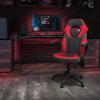 Flash Furniture X10 High-Back LeatherSoft Racing Style Gaming Chair with Flip-Up Arms, Ergonomic Padded Swivel Computer Chair, Red/Black(Red)