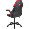 Flash Furniture X10 High-Back LeatherSoft Racing Style Gaming Chair with Flip-Up Arms, Ergonomic Padded Swivel Computer Chair, Red/Black(Red)