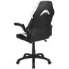 Flash Furniture X10 High-Back LeatherSoft Racing Style Gaming Chair with Flip-Up Arms, Ergonomic Padded Swivel Computer Chair, Red/Black(White)