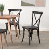 Flash Furniture X-Back Chair, 2-pack, Resin, Black(Black)