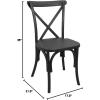 Flash Furniture X-Back Chair, 2-pack, Resin, Black(Black)