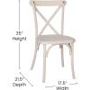 Flash Furniture X-Back Chair, 2-pack, Resin, Black(White)