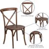 Flash Furniture XUXPEC Pecan Cross Back Accent Chair