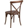 Flash Furniture XUXPEC Pecan Cross Back Accent Chair