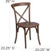 Flash Furniture XUXPEC Pecan Cross Back Accent Chair