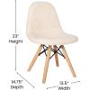 Flash Furniture Zula Kid’s Modern Padded Faux Faux Shearling Accent Chair – Padded Off-White Faux Shearling Upholstery – Beechwood Legs