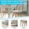 Flash Furniture Zula Kid’s Modern Padded Faux Faux Shearling Accent Chair – Padded Off-White Faux Shearling Upholstery – Beechwood Legs