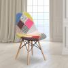 Flash Furniture 2 Pack Elon Series Milan Patchwork Fabric Chair with Wooden Legs(Milan Patchwork)