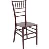 Flash Furniture 2 Pack HERCULES Series Gold Resin Stacking Chiavari Chair(Mahogany)