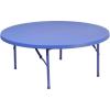 Flash Furniture 3.91-Foot Round Kid’s Blue Plastic Folding Table