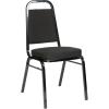 Flash Furniture 4 Pack HERCULES Series Trapezoidal Back Stacking Banquet Chair in Burgundy Patterned Fabric – Gold Frame(Black Fabric/Black Frame)