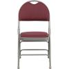 Flash Furniture 4 Pack HERCULES Series Ultra-Premium Triple Braced Burgundy Fabric Metal Folding Chair with Easy-Carry Handle(Burgundy Fabric/Gray Frame)