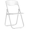 Flash Furniture 6 Pack HERCULES Series 500 lb. Capacity Heavy Duty Black Plastic Folding Chair with Built-in Ganging Brackets(White)