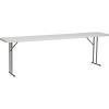 Flash Furniture 8′ Plastic Folding Training and Event Table, Rectangular Folding Training Table with 330-lb. Static Weight Capacity, White(Classic)