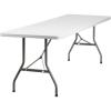 Flash Furniture 8-Foot Granite White Plastic Folding Table