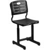 Flash Furniture Adjustable Height Black Student Chair with Black Pedestal Frame(Set of 1  Seat Height 16.5-18.5″)