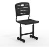 Flash Furniture Adjustable Height Black Student Chair with Black Pedestal Frame(Set of 6  Seat Height 16.5-18.5″)