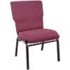 Burgundy Pattern Fabric/Gold Vein Frame