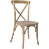 Flash Furniture Advantage Natural With White Grain X-Back Chair