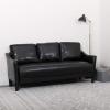 Flash Furniture Asti Upholstered Sofa in Black LeatherSoft