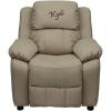 Flash Furniture BT-7985-KID-BGE-EMB-GG: Personalized Deluxe Padded Beige Vinyl Kids Recliner with Storage Arms
