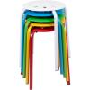 Flash Furniture Bailey Plastic Nesting Stack Stools, 17.5″Height, Black (5 Pack)(Assorted)