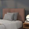 Flash Furniture Bedford Box Stitch Tufted Upholstered Twin Size Headboard in Black Fabric(Camel)