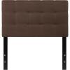 Flash Furniture Bedford Box Stitch Tufted Upholstered Twin Size Headboard in Black Fabric(Dark Brown)