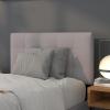 Flash Furniture Bedford Box Stitch Tufted Upholstered Twin Size Headboard in Black Fabric(Light Gray)