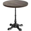 Flash Furniture Bennett 30″ Round Solid Wood Commercial Indoor Tabletop in Dark Brown with 22.75″ Rust-Resistant Black Cast Iron Bistro Base, 200 lb. Static Capacity(Dark Brown Top/Black Base)