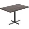 Flash Furniture Bennett 30″ x 48″ Solid Wood Commercial Indoor Tabletop in Natural with 23.75″ x 29.5″ Dining Height Black Cast Iron X Base, 300 lb. Static Capacity(Dark Brown Top/Black Base)