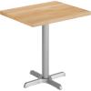 Flash Furniture Bennett 30″ x 60″ Solid Wood Commercial Indoor Tabletop in Dark Brown with 22″ x 22″ Dining Height Black Cast Iron X Base, 300 lb. Static Capacity(Natural Top/Silver Base)