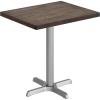 Flash Furniture Bennett 30″ x 60″ Solid Wood Commercial Indoor Tabletop in Dark Brown with 22″ x 22″ Dining Height Black Cast Iron X Base, 300 lb. Static Capacity(Dark Brown Top/Silver Base)