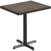 Flash Furniture Bennett 30″ x 60″ Solid Wood Commercial Indoor Tabletop in Dark Brown with 22″ x 22″ Dining Height Black Cast Iron X Base, 300 lb. Static Capacity(Dark Brown Top/Black Base)