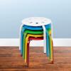 Flash Furniture Bentley Plastic Nesting Stack Stools, 11.5″Height, Assorted Colors (5 Pack)